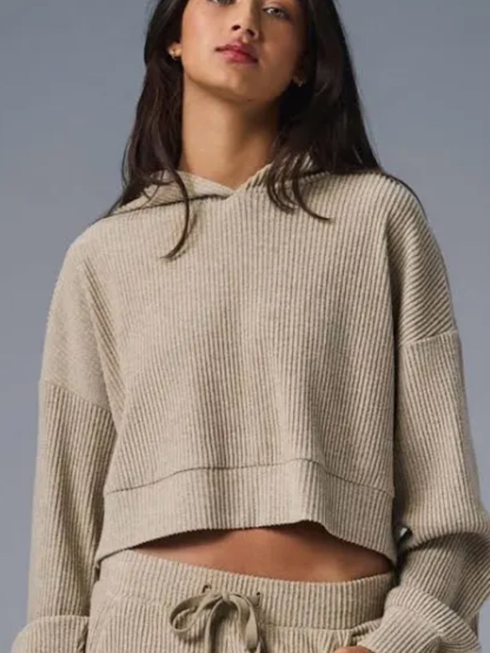 Alo muse hoodie gravel heather M